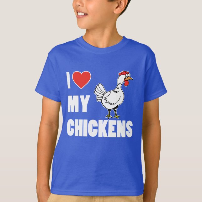 I Liebe meine Hühner (Kinderdunkelheit) T-Shirt (Vorderseite)