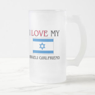 I Liebe meine israelische Freundin Mattglas Bierglas