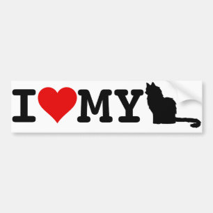 I Liebe meine Katze Autoaufkleber