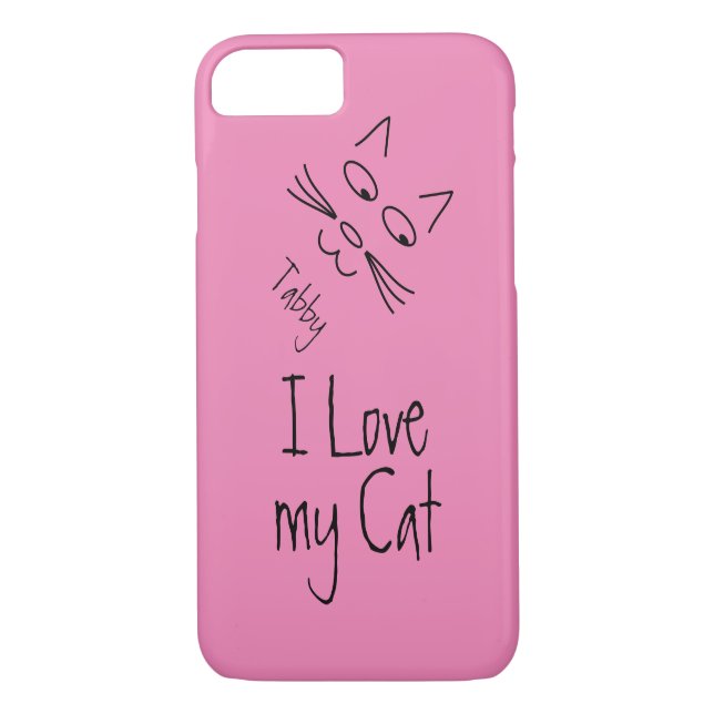 I Liebe meine Katze Case-Mate iPhone Hülle (Rückseite)