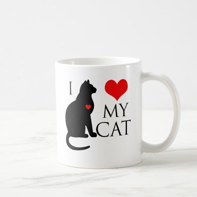 I Liebe meine Katze Kaffeetasse (Rechts)