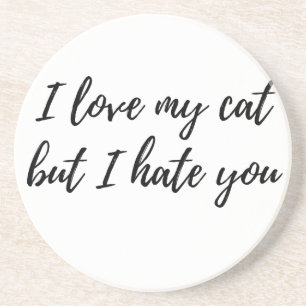 I Liebe meine Katze - Schwarzes Untersetzer