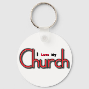I Liebe meine Kirche Schlüsselanhänger