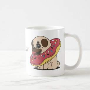 "I Liebe meine kleine Pugnut Donuts und Möpsen Kaffeetasse