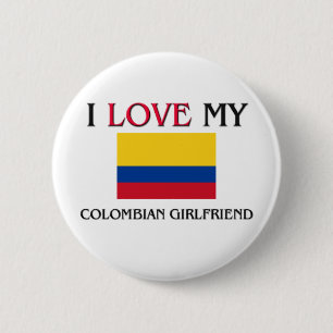 I Liebe meine kolumbianische Freundin Button