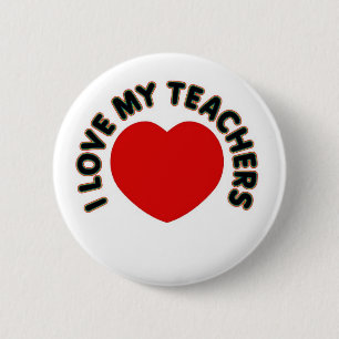 I Liebe meine Lehrer (großes Herz) Button