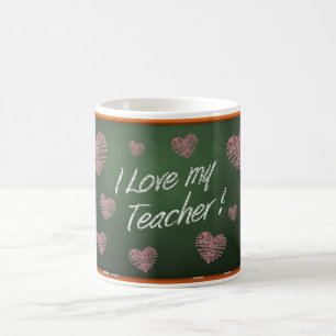 I Liebe meine Lehrer-Tafelmitteilung Kaffeetasse