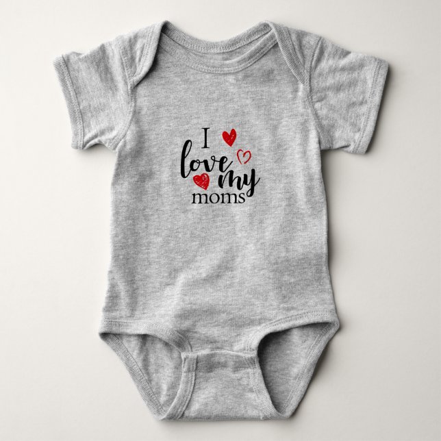 I Liebe meine Mama-Baby-Ausstattung Baby Strampler (Vorderseite)