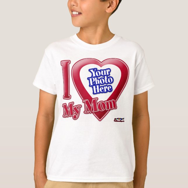 I Liebe meine Mama - Foto T-Shirt (Vorderseite)