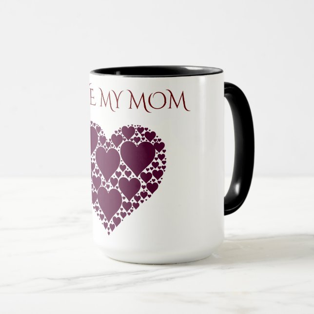 "I LIEBE MEINE MAMA" HÖRT KAFFEE ODER TEA-TASSE. TASSE (VorderseiteRechts)