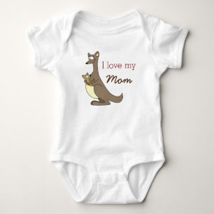 I Liebe meine Mama-niedliche Känguru-Baby-Kleidun Baby Strampler