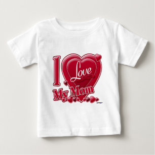I Liebe Meine Mama rot - Herz Baby T-shirt