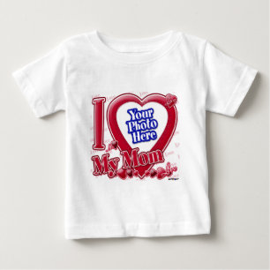 I Liebe Meine Mama rotes Herz - Foto Baby T-shirt