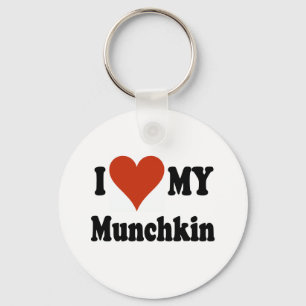 I Liebe meine Munchkin Katzen-Geschenke und Kleid Schlüsselanhänger