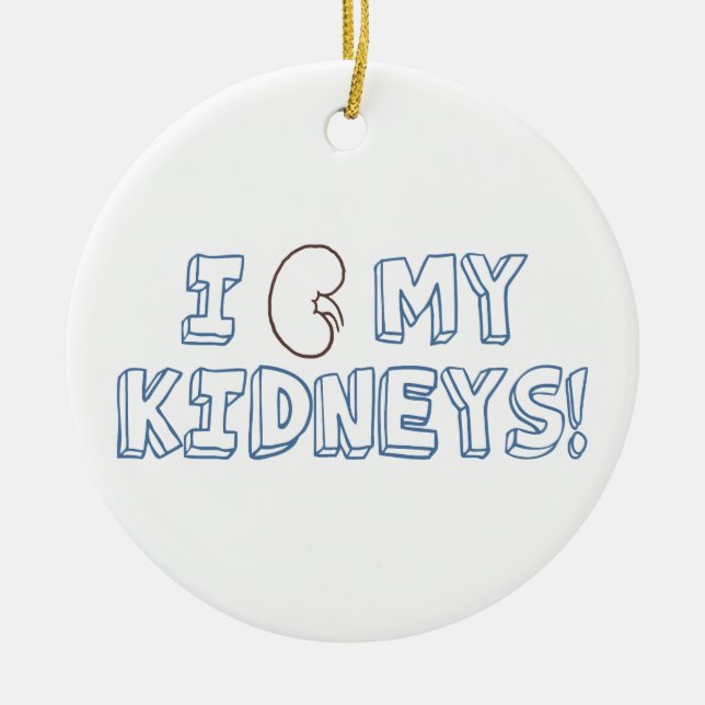 I Liebe meine Nieren Keramikornament (Vorne)