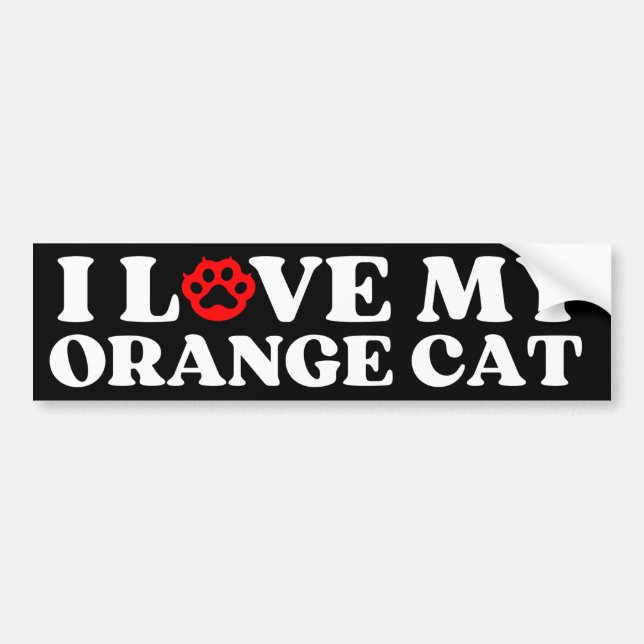 I Liebe meine Orangefatze Autoaufkleber (Vorne)