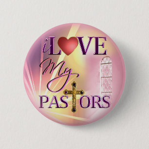 I Liebe meine Pastoren Button