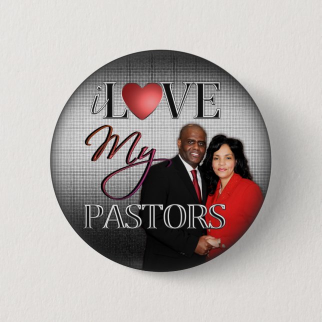 I Liebe meine Pastoren Button (Vorderseite)