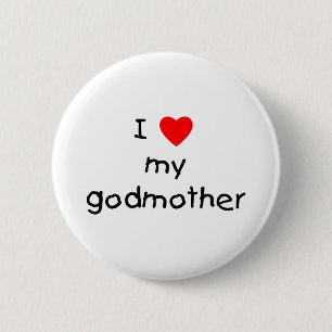 I Liebe meine Patin Button