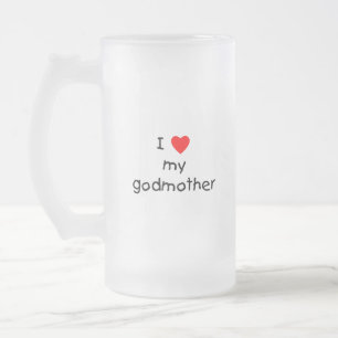 I Liebe meine Patin Mattglas Bierglas