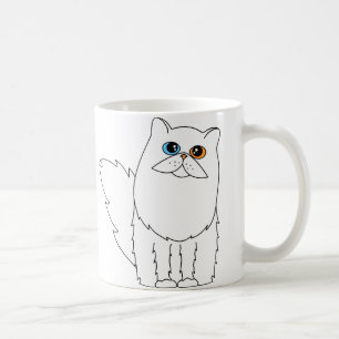 I Liebe meine persische Katze mit sonderbaren Kaffeetasse