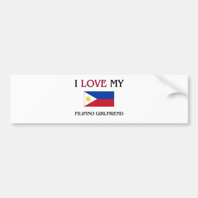 I Liebe meine philippinische Freundin Autoaufkleber (Vorne)