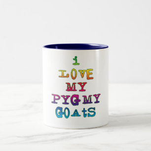 I Liebe meine Pygmäenziegen Zweifarbige Tasse