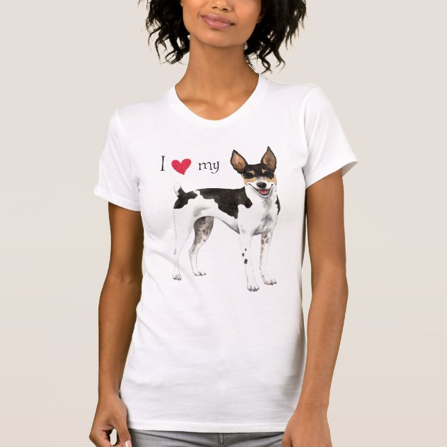 I Liebe meine Rat Terrier T-Shirt (Vorderseite)
