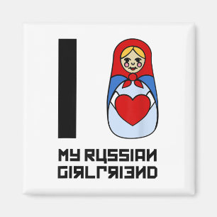 I Liebe Meine russische Freundin Matrioszka1 Magnet
