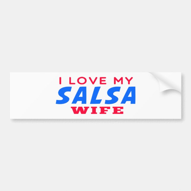 I Liebe meine Salsa-Ehefrau Autoaufkleber (Vorne)