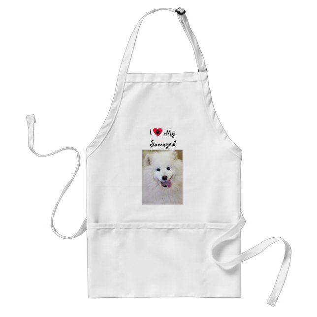 I Liebe meine Samoyed-Hundezucht-Schürze Schürze (Vorne)