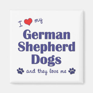 I Liebe meine Schäferhunde (viele Hunde) Magnet