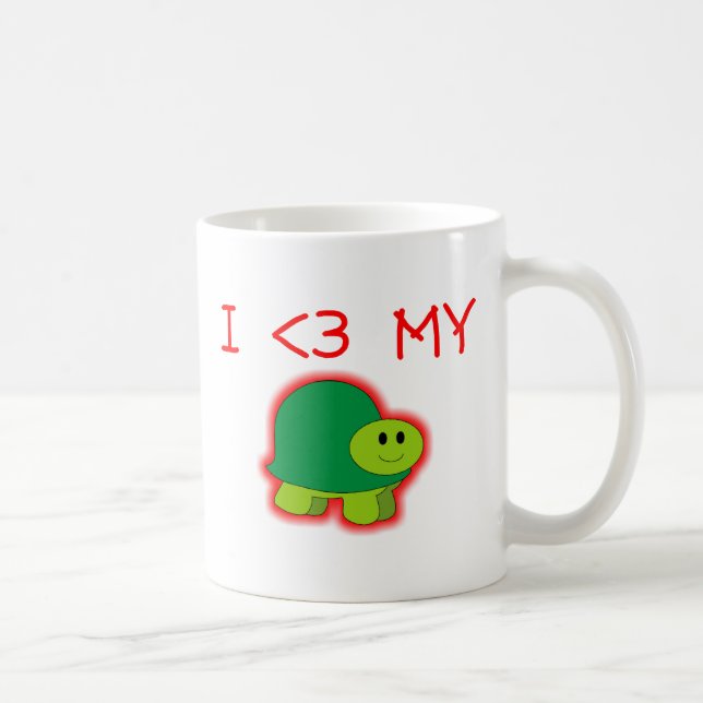 I Liebe meine Schildkröte Kaffeetasse (Rechts)