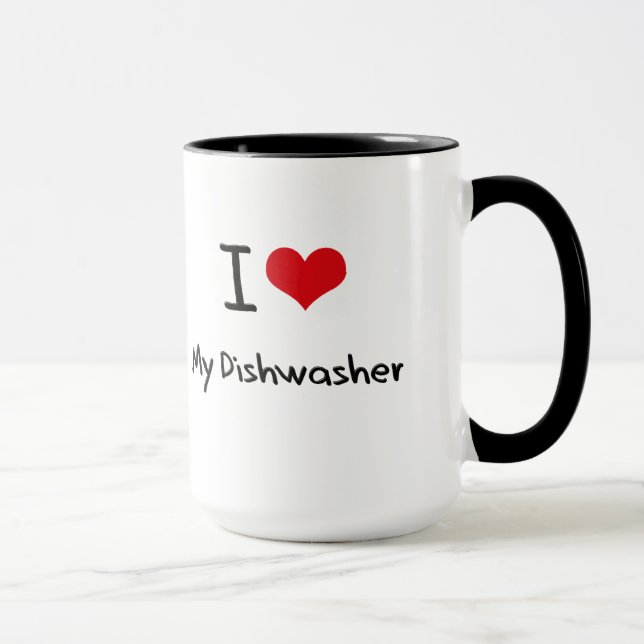 I Liebe meine Spülmaschine Tasse (Rechts)