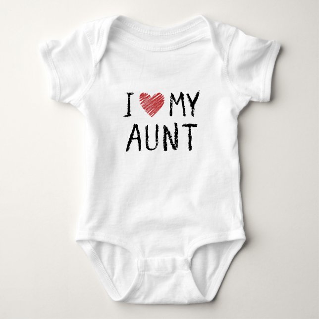 I Liebe meine Tante Baby Strampler (Vorderseite)
