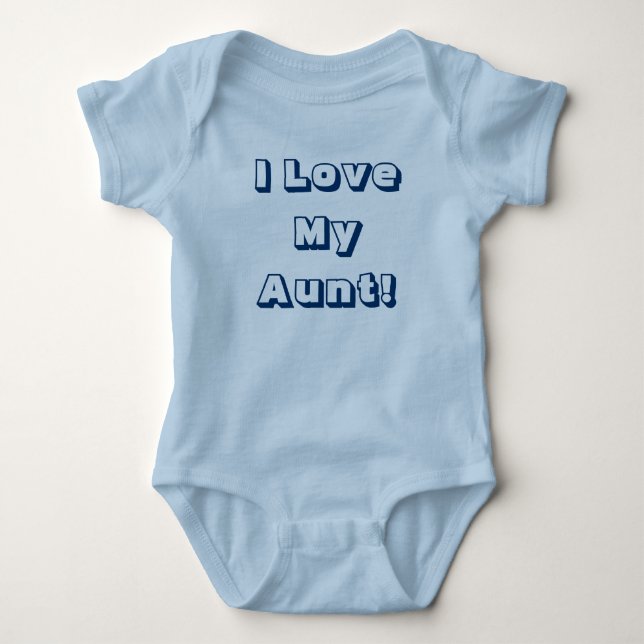 I Liebe meine Tante! Einteiliges Shirt mit (Vorderseite)