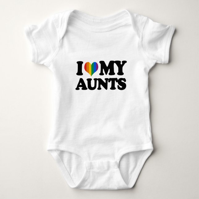 I Liebe meine Tanten Baby Strampler (Vorderseite)