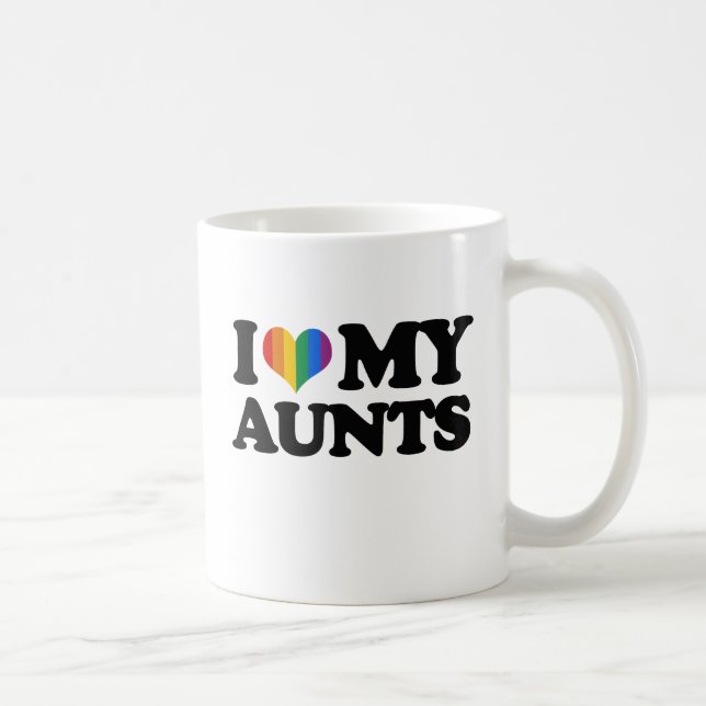 I Liebe meine Tanten Kaffeetasse (Rechts)