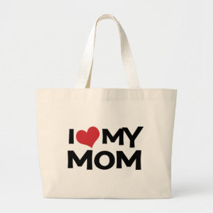 I Liebe meine Taschen-Tasche der Mama-Mutter Jumbo Stoffbeutel