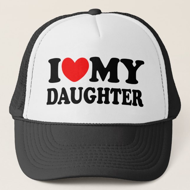 I Liebe meine Tochter Truckerkappe (Vorderseite)