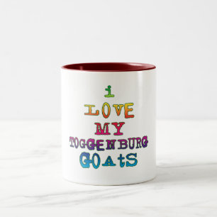 I Liebe meine Toggenburg Ziegen Zweifarbige Tasse