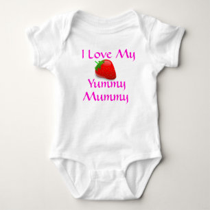 I Liebe meine Yummy Mama-Babyspitze Baby Strampler