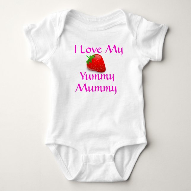 I Liebe meine Yummy Mama-Babyspitze Baby Strampler (Vorderseite)
