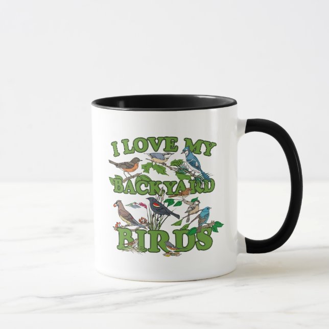 I Liebe meiner Hinterhofvögel Tasse (Rechts)