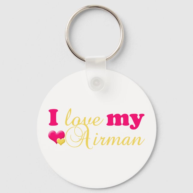I Liebe meines Airman-Schlüsselanhängers Schlüsselanhänger (Vorderseite)