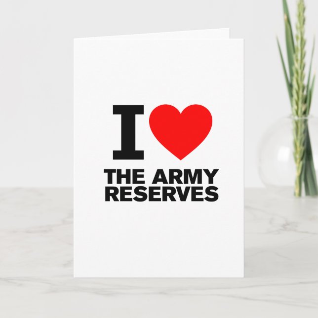I Liebe meines Armeereservats Karte (Vorderseite)