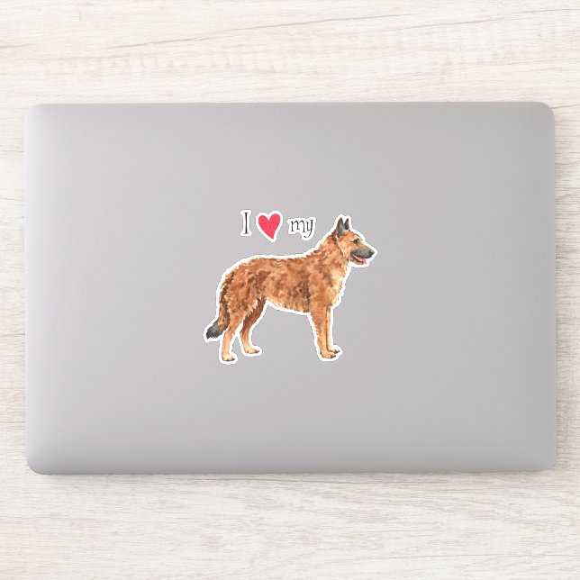 I Liebe meines belgischen Laekenois Vinyl Sticker (Computer)