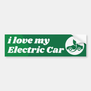 i Liebe meines Elektroautos Autoaufkleber