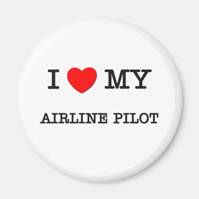 I Liebe MEINES FLUGZEUGS Magnet (Vorne)