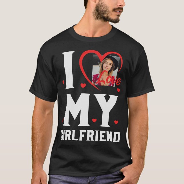 I Liebe meines GF individuell anpassbar T-Shirt (Vorderseite)